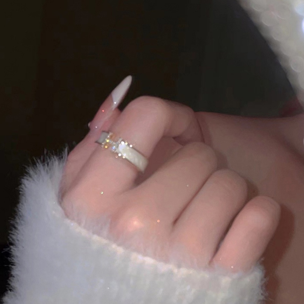 Nhẫn Hở Mạ Vàng Champagne Hình Chữ H Sang Trọng Cho Nữ