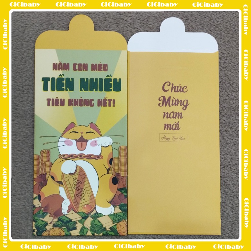 [SIÊU HOT] Lì Xì Thiết Kế Hot Trend Xuân Quý Mão 2023 Họa Tiết Chú Mèo Xinh Xắn Với Những Câu Chúc Cực Chất