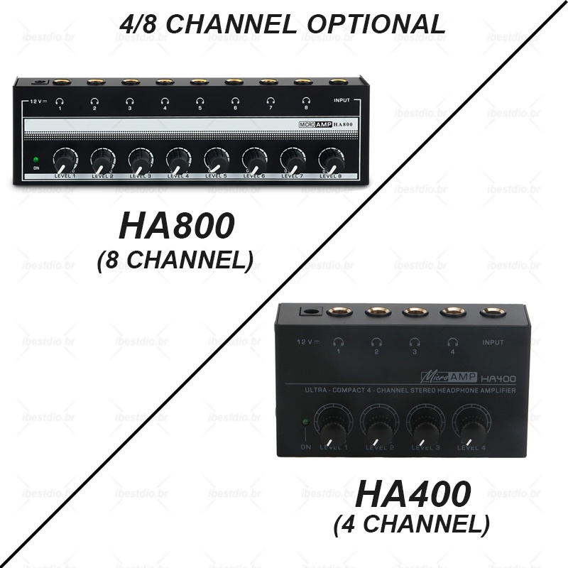 Ultra Thiết Bị Khuếch Đại Âm Thanh Mini 4 / 8 Kênh Chuyên Dụng Cho Tai Nghe