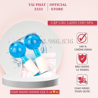 Cặp cầu lạnh masa mặt đẩy sâu tinh chất thư giãn da mặt quả cầu lạnh massage