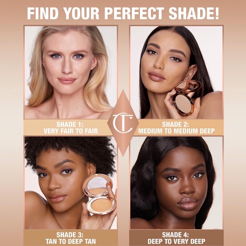 Phấn Phủ Dạng Nén Charlotte Tilbury Airbrush Flawless Finish 4 màu - Mẫu thử, sample