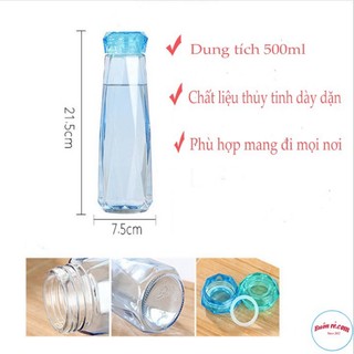 Bình Nước Thủy Tinh Kim Cương 