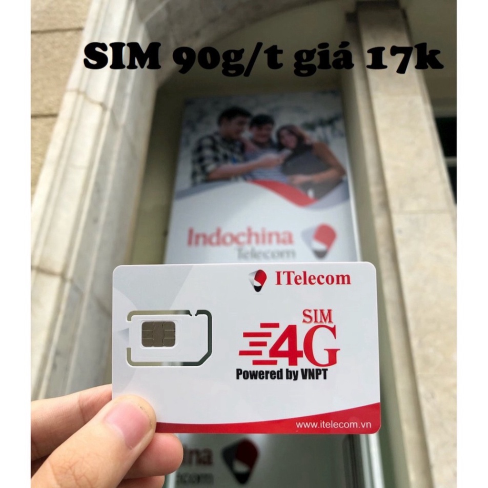 Sim Itelecom mạng sim 4G Vinaphone gói 4GB/ngày (120GB/tháng)