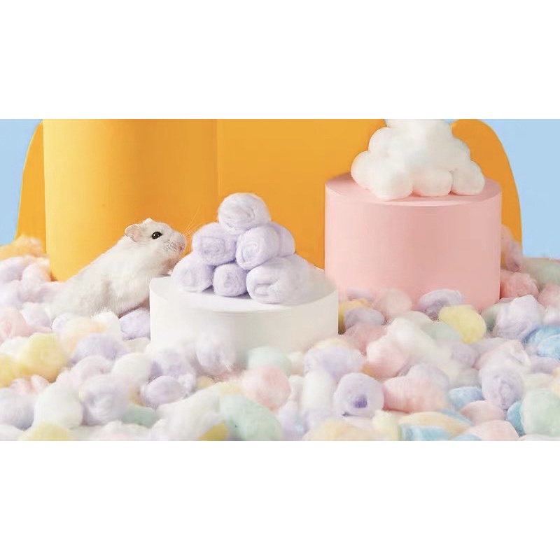 bông gòn candy cho hamster, sóc, fat tail, nhím,...