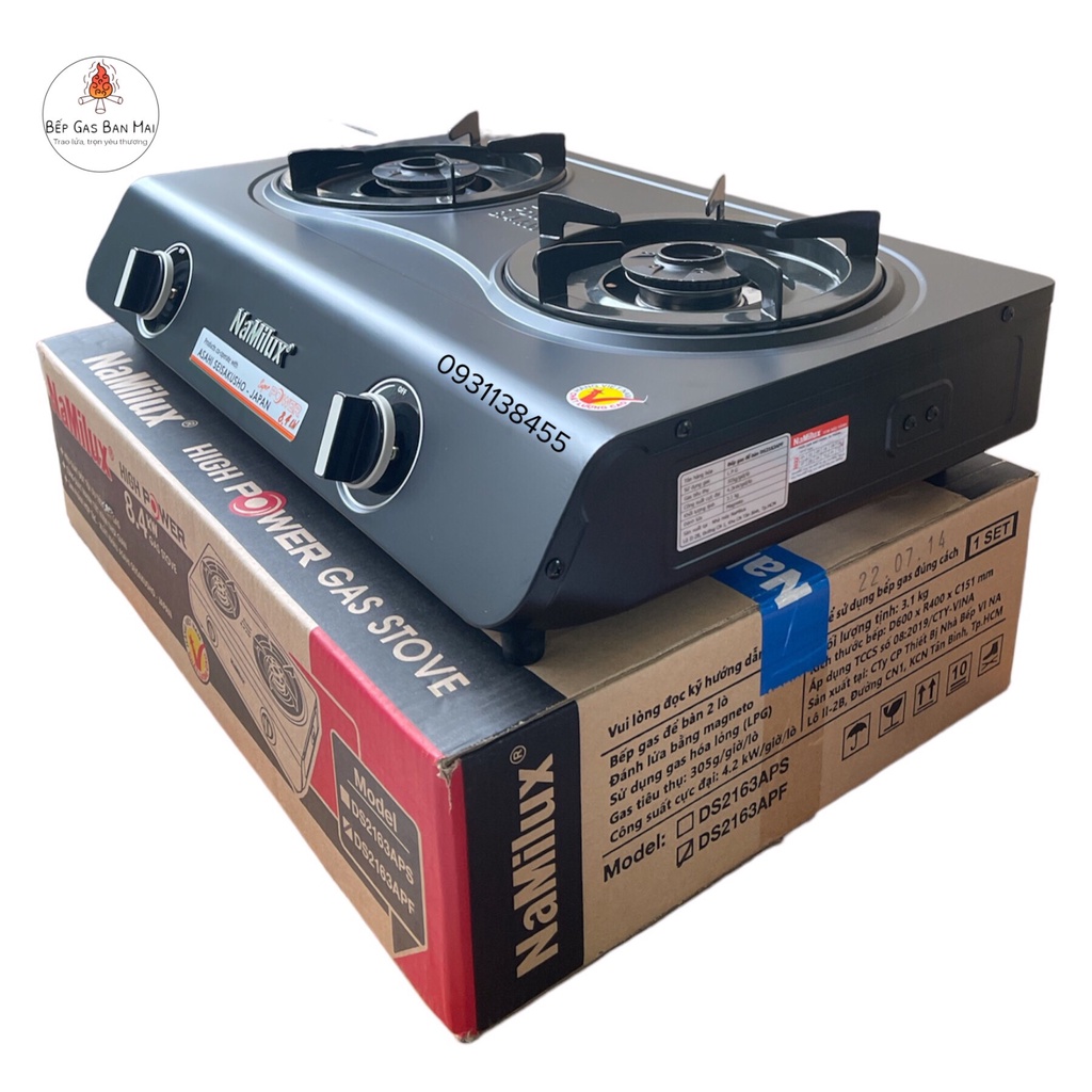 Bếp Gas Đôi Mặt Men Namilux DS2163APF   - HÀNG CHÍNH HÃNG