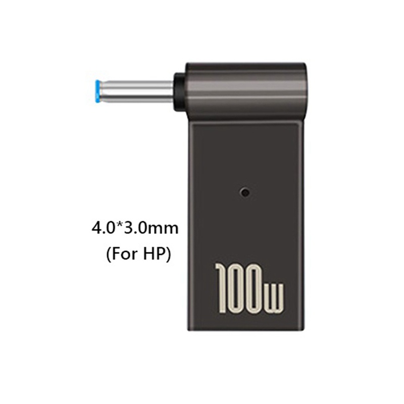 Usb Loại C Nữ đến 4,5 X 3,0Mm Giắc cắm Bộ chuyển đổi sạc máy tính xách tay 100W Đầu nối bộ sạc nguồn PD Đầu nối cho HP