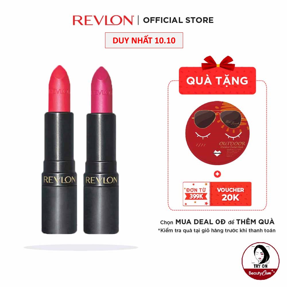 Combo 2 Son - Son Lì Siêu Mịn Revlon Super Lustrous™Lipstick The Luscious Mattes 4.2g (HSD dưới 12 tháng)
