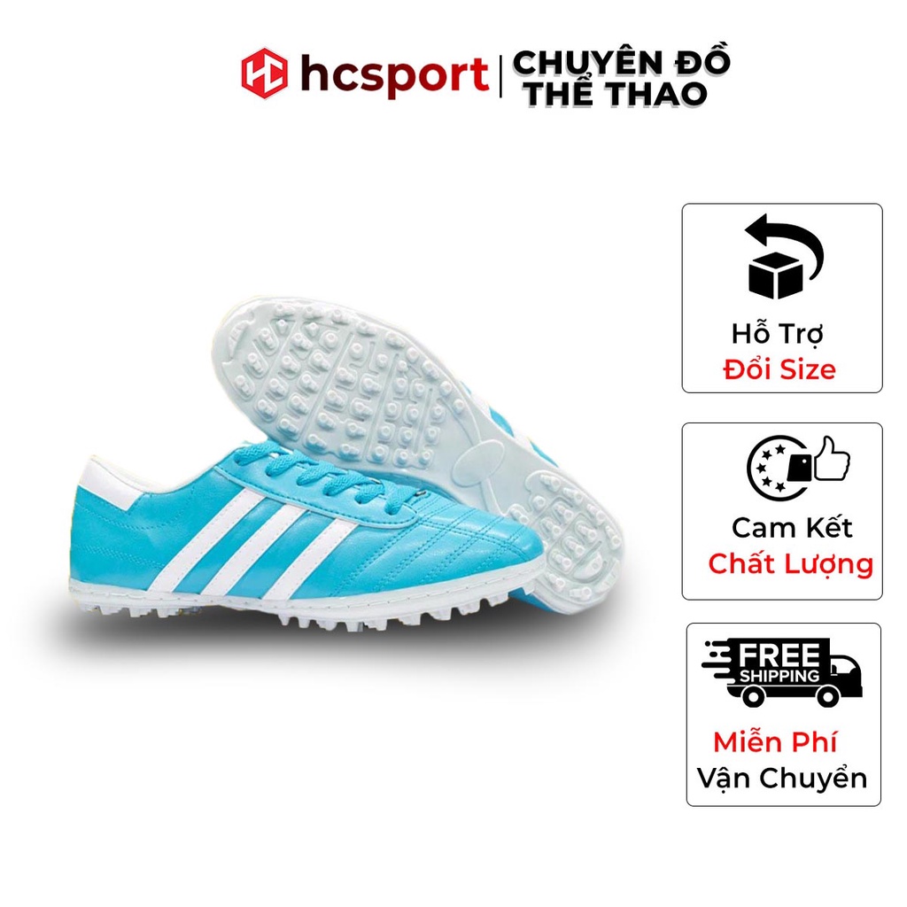 Giày Đá Bóng CT3 Wika, Sân Cỏ Nhân Tạo 3 Sọc Đá Banh Khâu Toàn Bộ Đế Siêu Ôm Chân Chất Liệu Pu