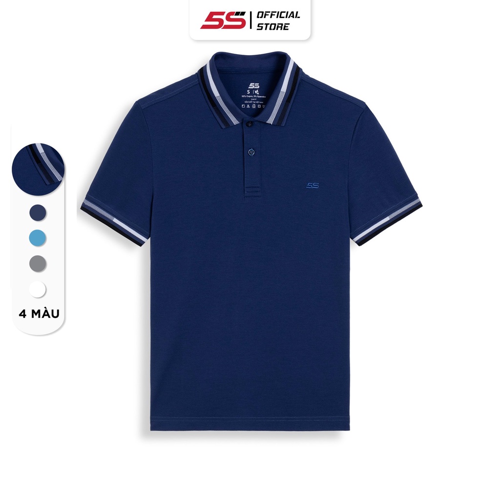 Áo Polo Nam 5S  Tay Ngắn, Chất Liệu Cupro Cao Cấp, Mềm Mịn, Thấm Hút, Giữ Phom Tôn Dáng
