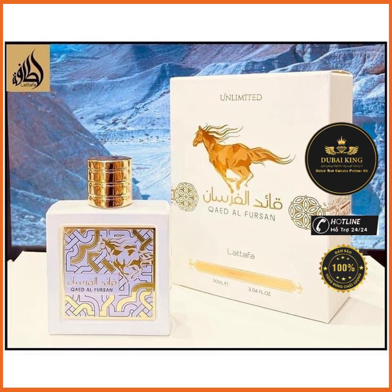 Nước hoa Dubai Lattafa Qaed Al Fursan Unlimited 100ml EDP For Nữ- Phiên bản màu trắng Tinh khôi
