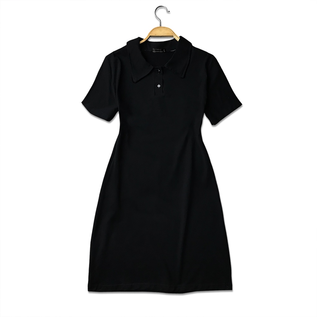 Đầm Váy Polo Trơn Chất Liệu Cotton
