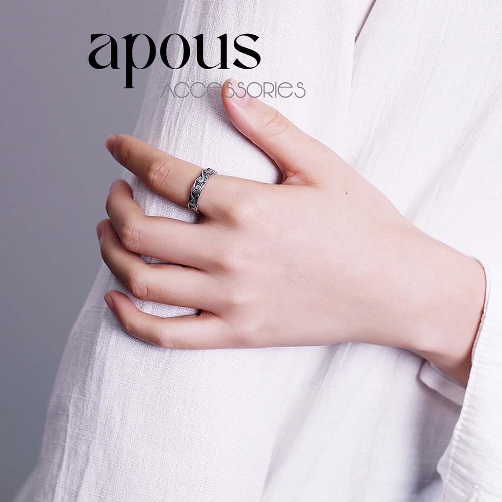 Nhẫn nam nữ thời trang Trendy - Không đen không gỉ - BST 4 - Phụ Kiện Trang Sức Unisex Apous