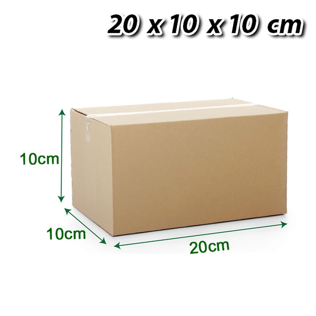 20x10x10 Combo 50 Hộp Carton Đóng Hàng Hộp Ship COD 3 Lớp sóng E Mặt Nâu