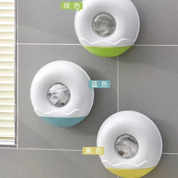 Hộp Đựng Màng Bọc Thực Phẩm Dán Tường Tiện Dụng - Tặng kèm 100 cái Màng Bọc Túi Gấu