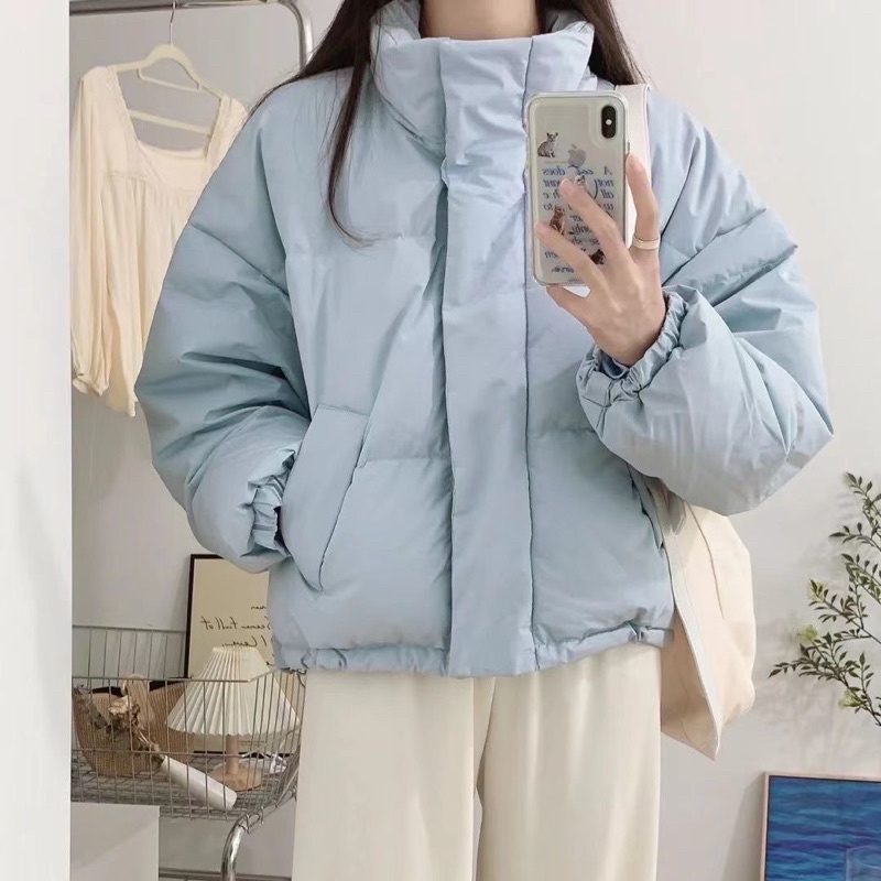 Áo phao pastel dáng ngắn