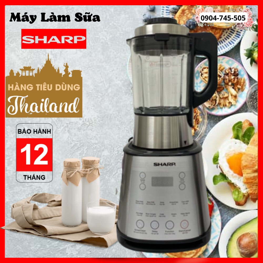 Máy Làm Sữa Hạt Sharp KS-168 Chính Hãng, Xuất Xứ Thái Lan, Bảo Hành 12 Tháng Lập Trình Sẵn Xay Nấu Sữa Thông Minh