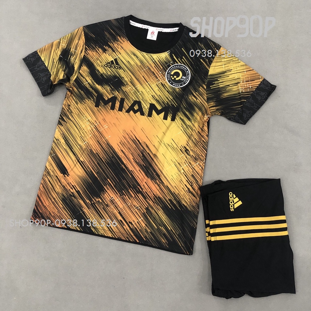 Bộ quần áo đá banh MIAMI vàng đồng DK-FLG2023