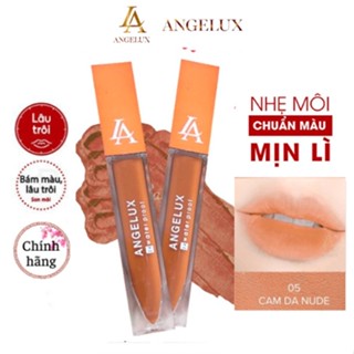 Son Kem Lì Angelux 24h Water Proof Màu Cam Da Nude 20g Chính Hãng
