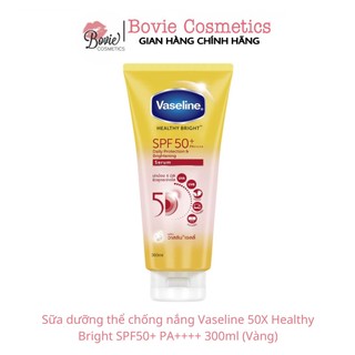 Sữa dưỡng thể chống nắng vaseline 50x healthy bright spf50+ pa++++ 300ml