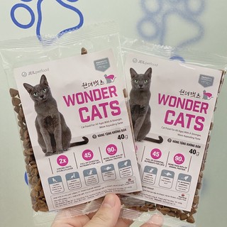Hạt cho mèo wonder cats | gói dùng thử 40g - travel size | dành cho mèo mọi lứa tuổi
