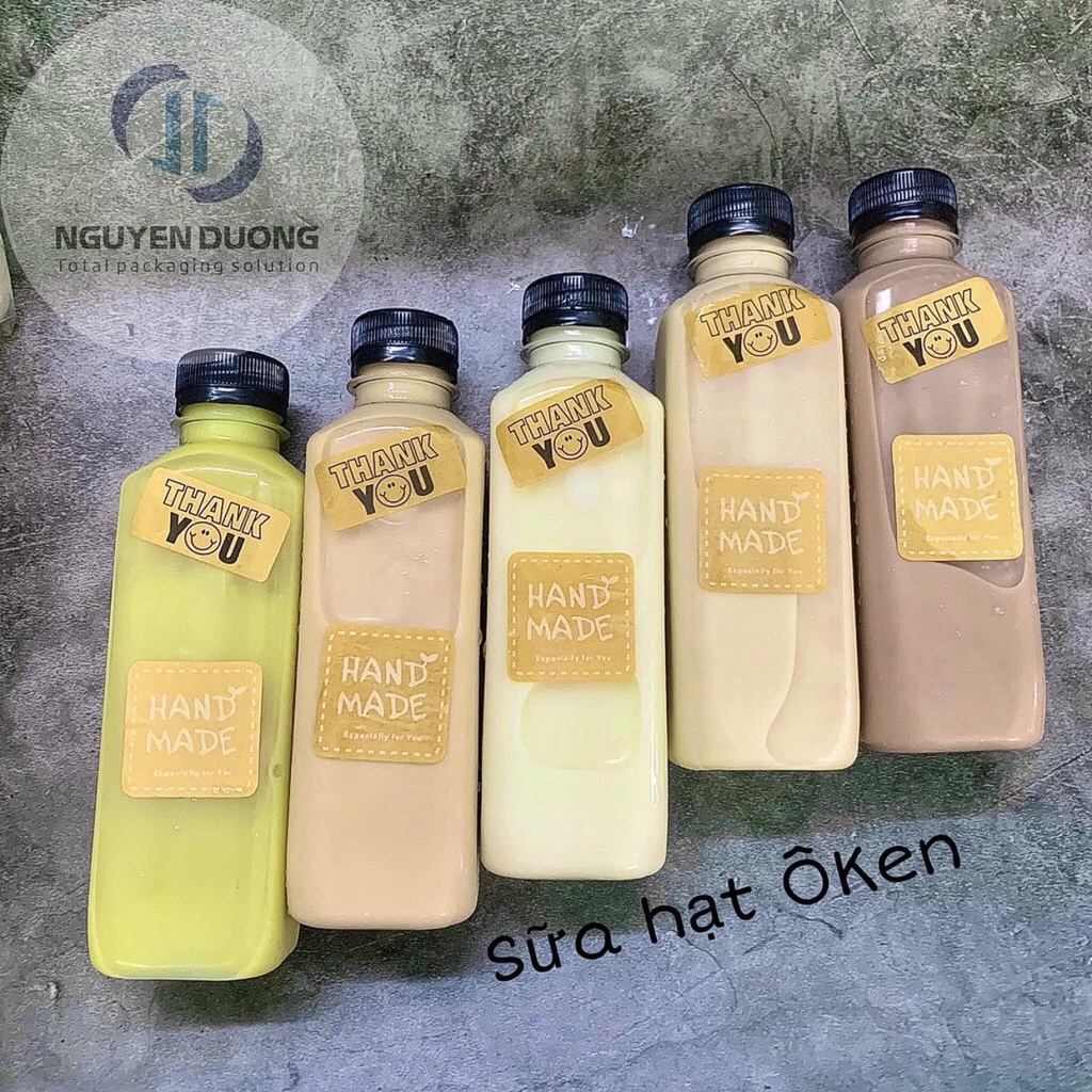 (Gía sỉ) Set 100 chai nhựa vuông 350ml tiện dụng