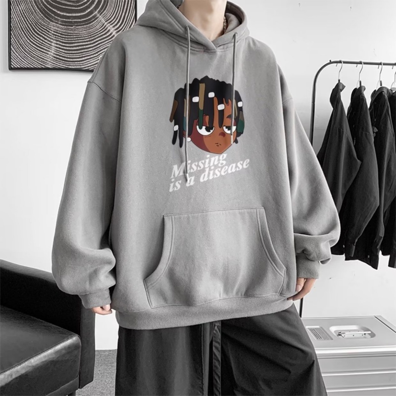 Áo hoodie Dáng Rộng In Họa Tiết Hoạt Hình Phong Cách Nhật Bản Cho Nam Nữ