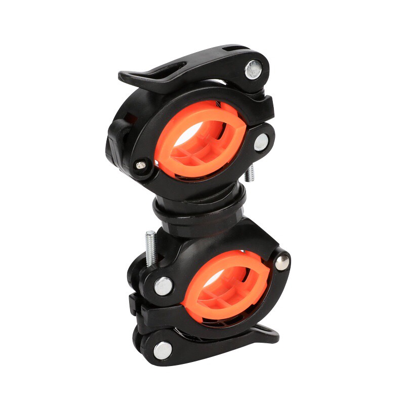 Giá Đỡ Kẹp Đèn Pin Xe Đạp 2 Đầu Đa Năng Có Thể Xoay 360°