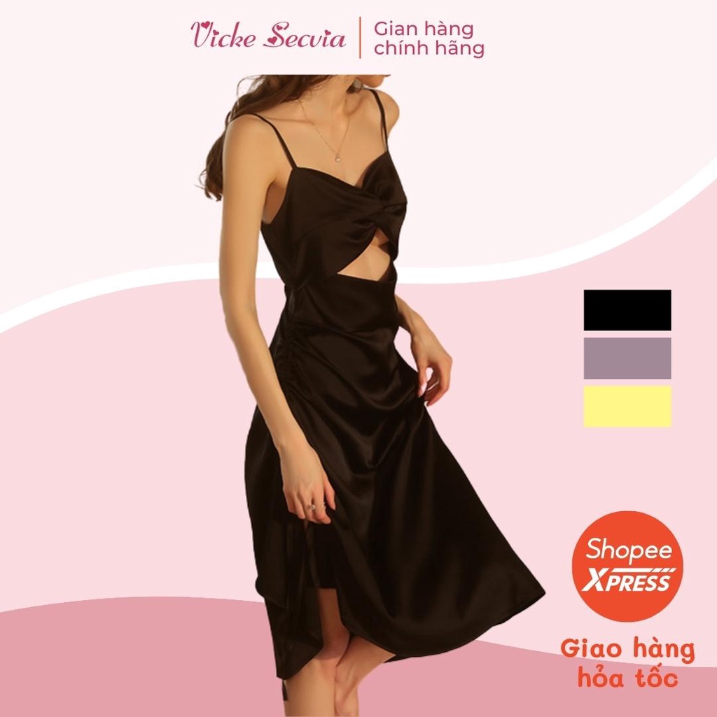 Đầm váy ngủ VICKE SECVIA chất liệu cao cấp không nhăn cao cấp sexy gợi cảm quyến rũ 1408