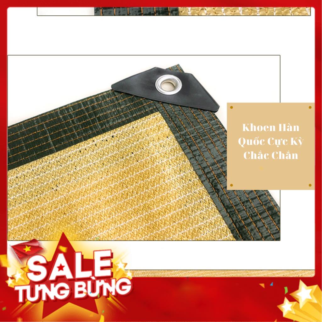 Lưới Che Nắng Nam Việt - Giá Bán Trên 1 Mét Vuông - Màu Vàng - May Viền Đóng Khoen Sẵn
