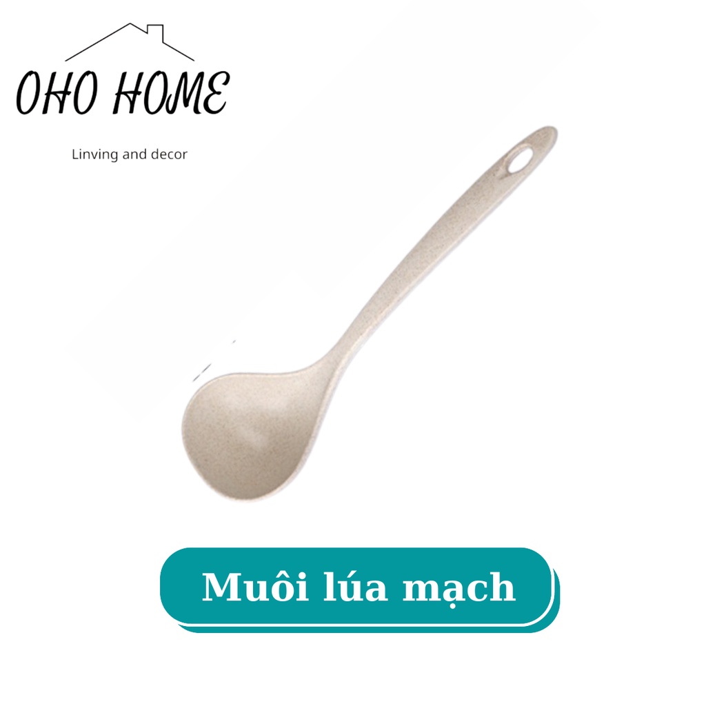 Môi canh lúa mạch, muỗng  vá từ nhựa lúa mạch - OHOHO HOME
