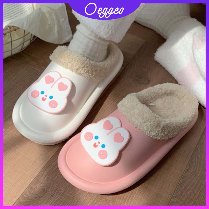 Oeteo Dép Bông Đi Trong Nhà Hình Thỏ Dễ Thương Cho Nam Và Nữ