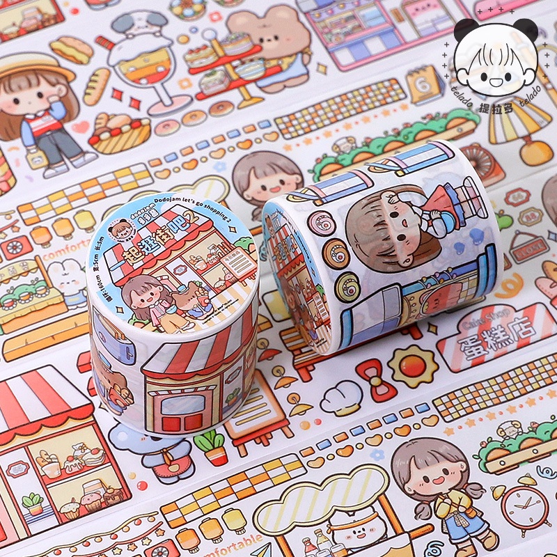 Washi tape sticker cute trang trí thủ công trong nhà, DIY Crafts, Scrapbook, Journal, Diary, Planner HD100-K88.