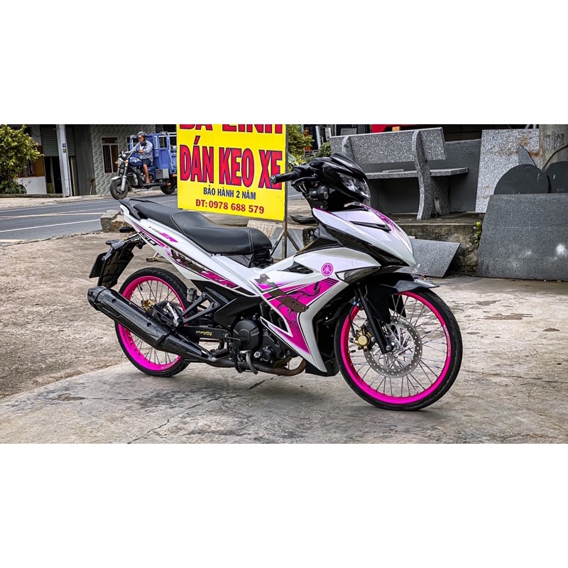 Tem Rời Exciter 150 mẫu Y15zr mới lạ siêu nét dán cho xe trắng