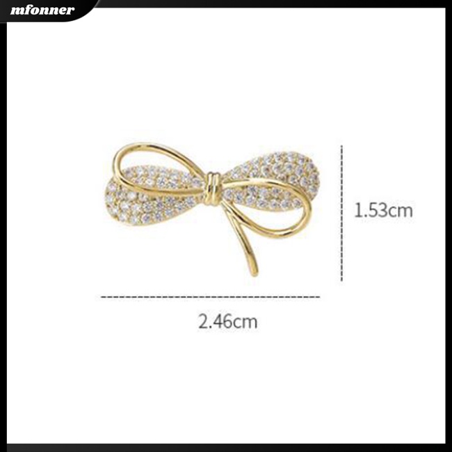 Ghim Cài Áo Hình Nơ Đính Đá Thời Trang Cho Nữ