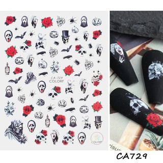 Sticker Dán Móng Họa Tiết halloween 3d