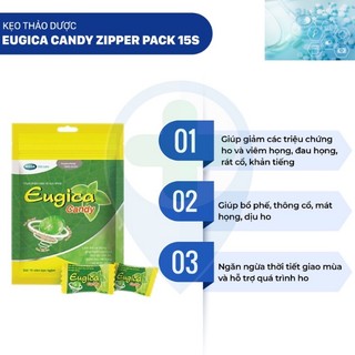 Kẹo ngậm Eugica giảm ho, giảm đau họng (gói 15 cái)