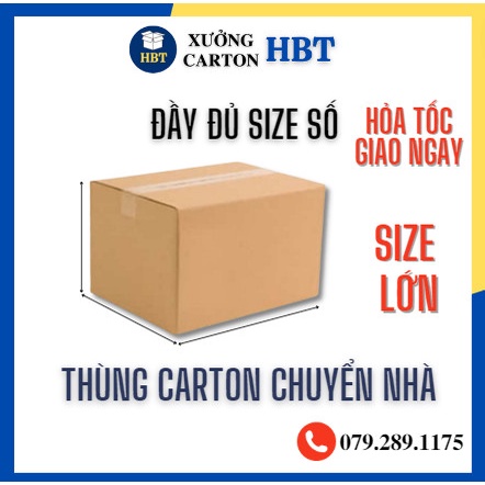 Thùng carton chuyển nhà size to 3 lớp, hộp giấy carton đóng hàng chuyển nhà giá rẻ