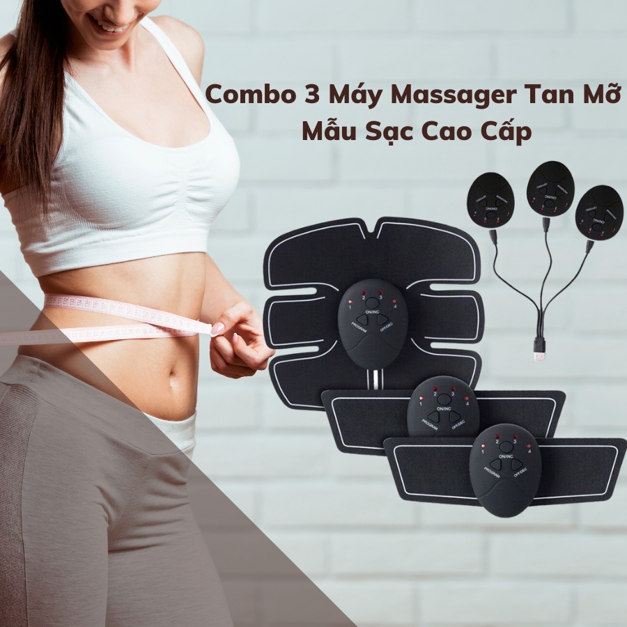 Máy Tập Tan Mỡ Sạc Điện Cao Cấp Đánh Tan Mỡ Bụng Đùi Tay Chân