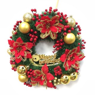 Vòng hoa trang trí noel d68 size 40cm vòng nguyệt quế giáng sinh