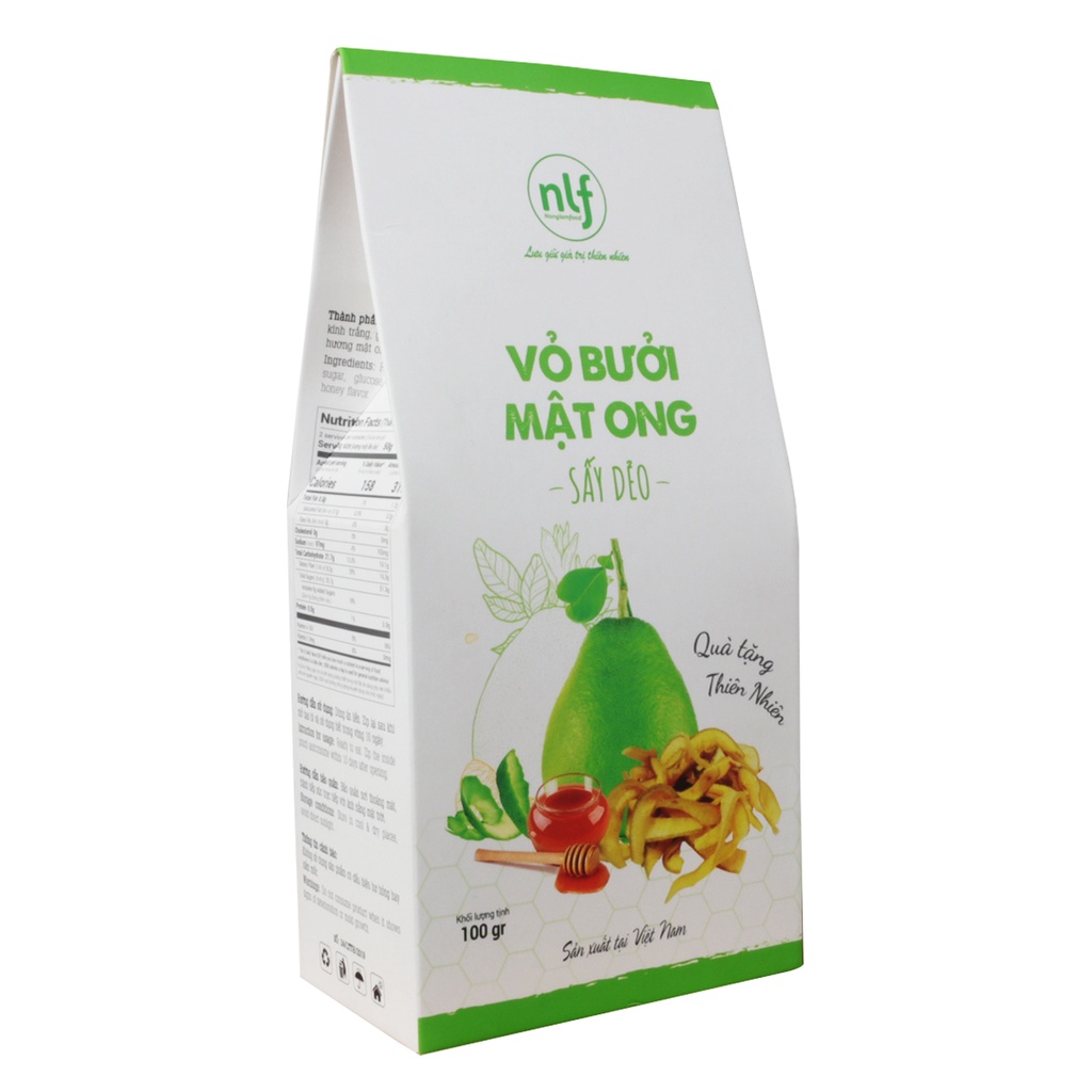 Vỏ bưởi mật ong sấy dẻo Nonglamfood 100g | Giảm cân, ăn kiêng hiệu quả, tăng cường đề kháng tự nhiên, đẹp da