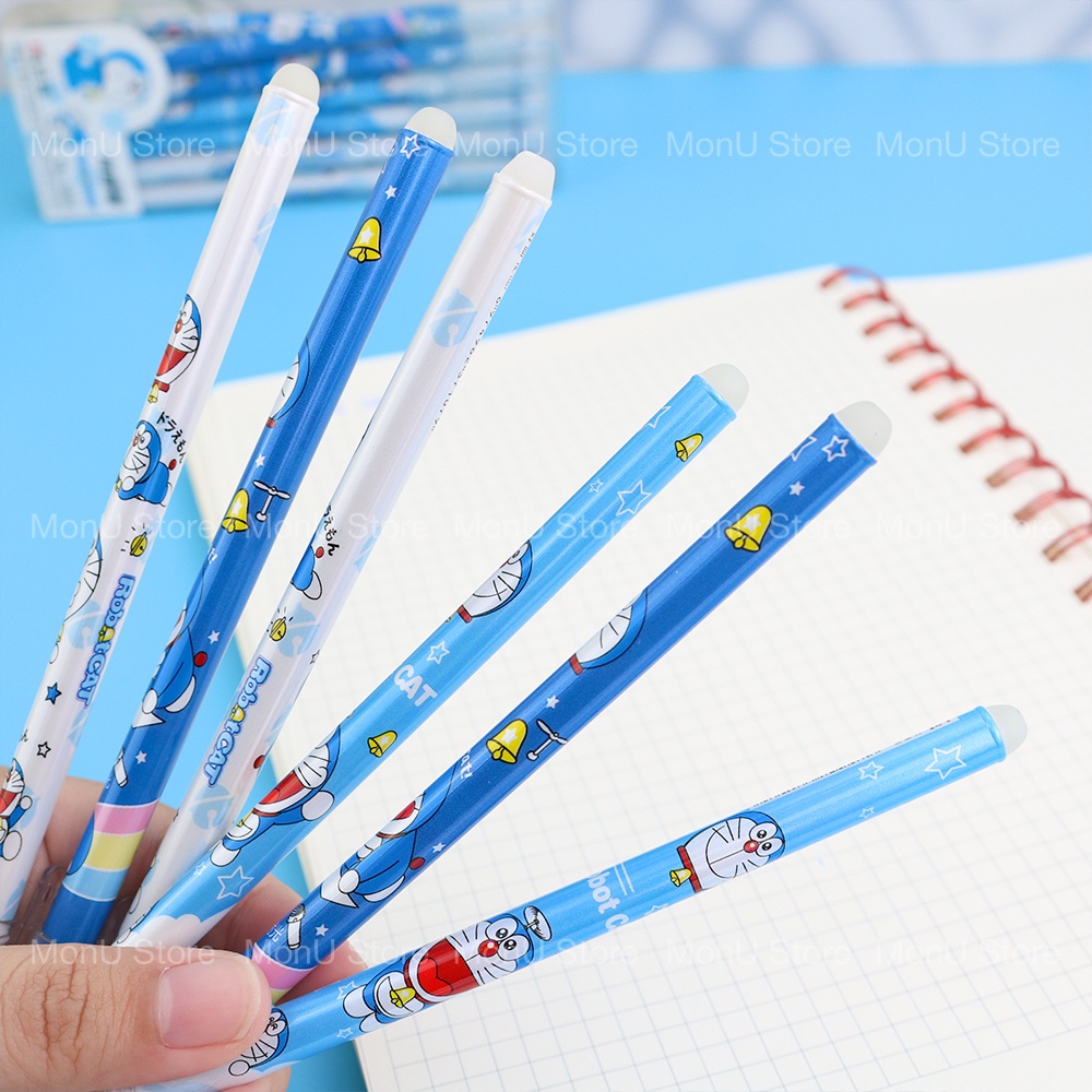 Bút bi nước, bút gel mực xanh có thể xóa được DORAEMON DOREMON dễ thương cute MON0419 TooYoo