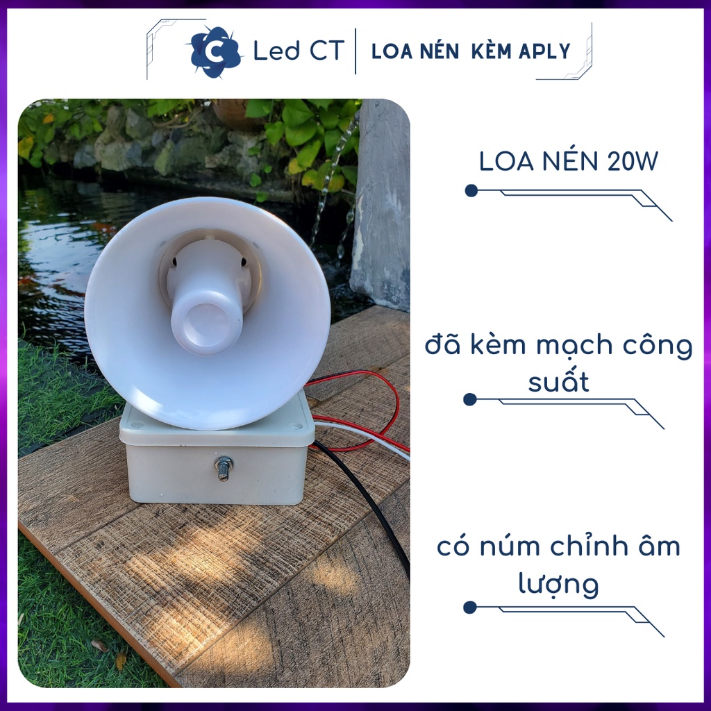 Loa nén kèm amply tăng chỉnh âm lượng dùng điện 5v dành cho led pháo hoa.và bán hàng rong