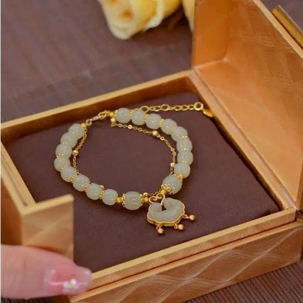 Mxgoods Vòng Tay Dây Bện Hai Lớp Phối Mặt Hợp Kim Thiết Kế Hình Đám Mây Thời Trang Thanh Lịch Dành Cho Nữ