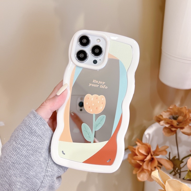 Ốp iphone thích hợp cho điện thoại di động Apple vỏ xuyên hình tròn hoạt hình iphone13Pro mới 78plus 13