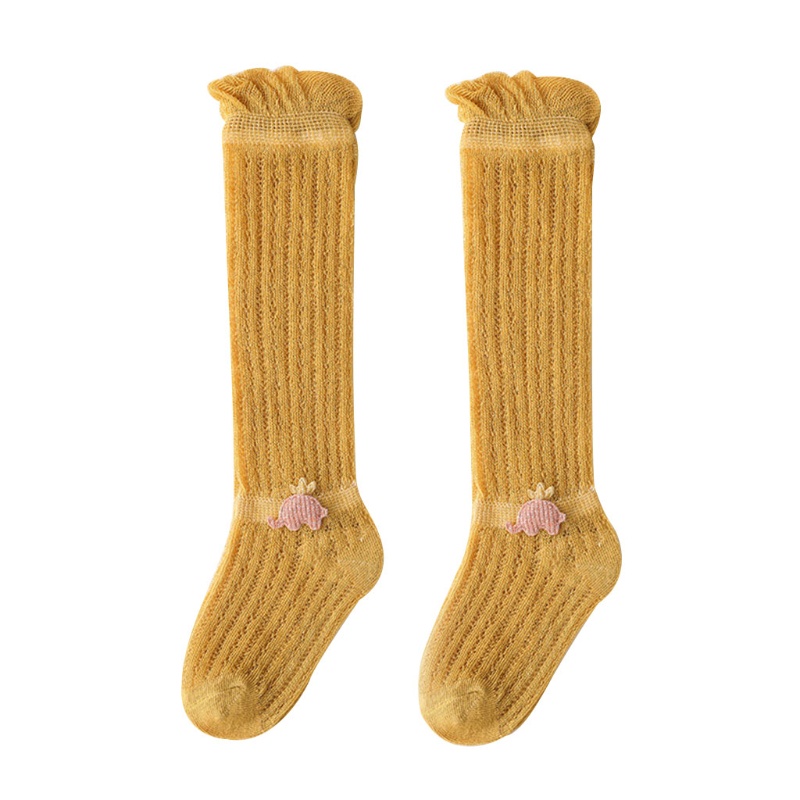 Vớ Cotton Lưới Siêu Mỏng Cao Tới Gối Chống Trượt Thời Trang Mùa Hè Cho Bé Gái