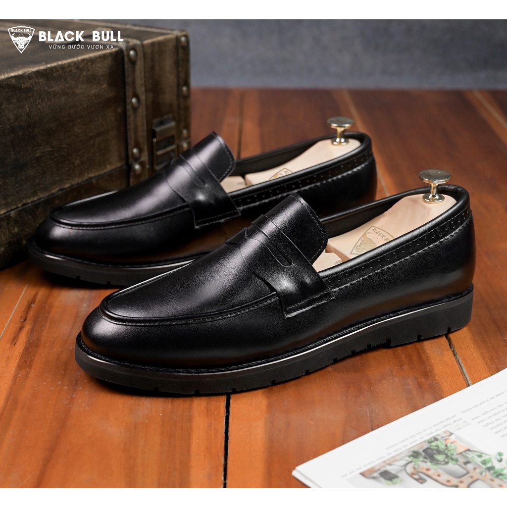 Giày Lười Thiết kế Da bò Cao cấp BLACK BULL BK-04-D