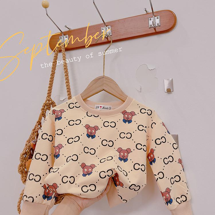 Áo Nỉ Trẻ Em Dài Tay Thu Đông In Hình Gấu MINEQUEEN Dễ Thương Cho Bé Từ  8-22kg MÃ DT51