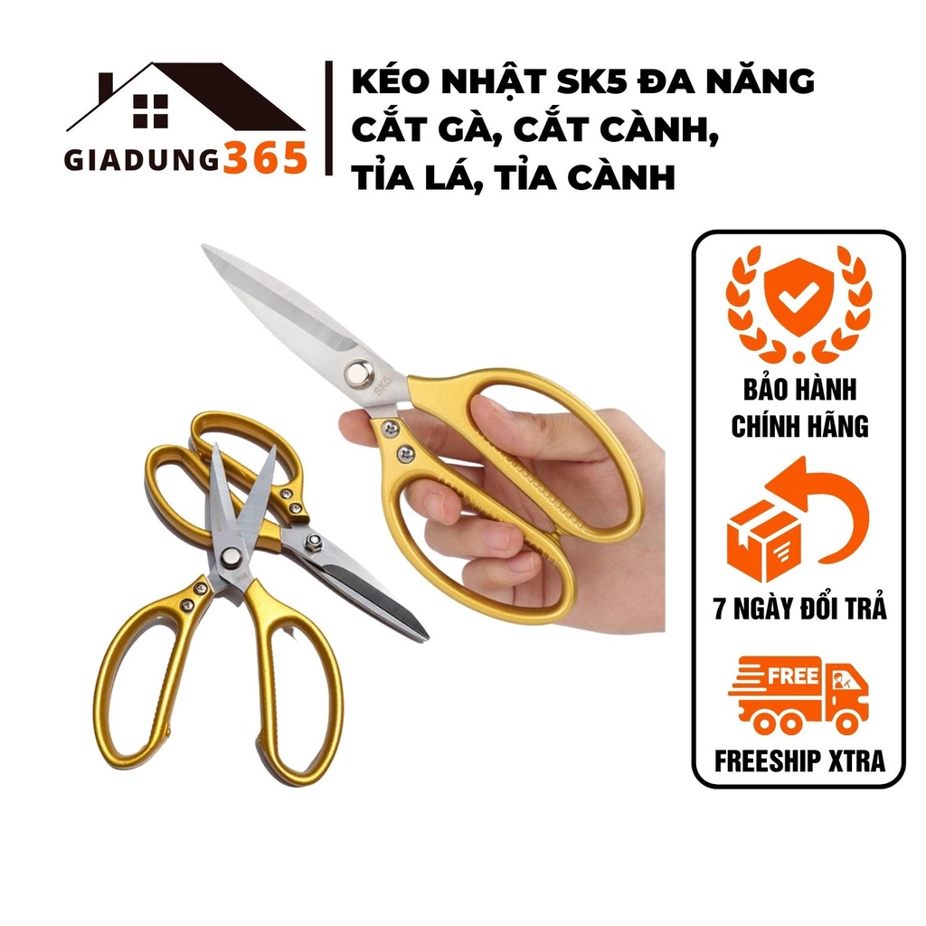 Kéo Nhật SK5 đa năng cắt gà,cắt cành,tỉa lá,tỉa cành Loại 1