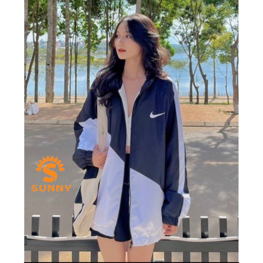 Áo Khoác Nike Chính Hãng Nam Nữ Sunny, Chất Dù 2 Lớp Cao Cấp S007