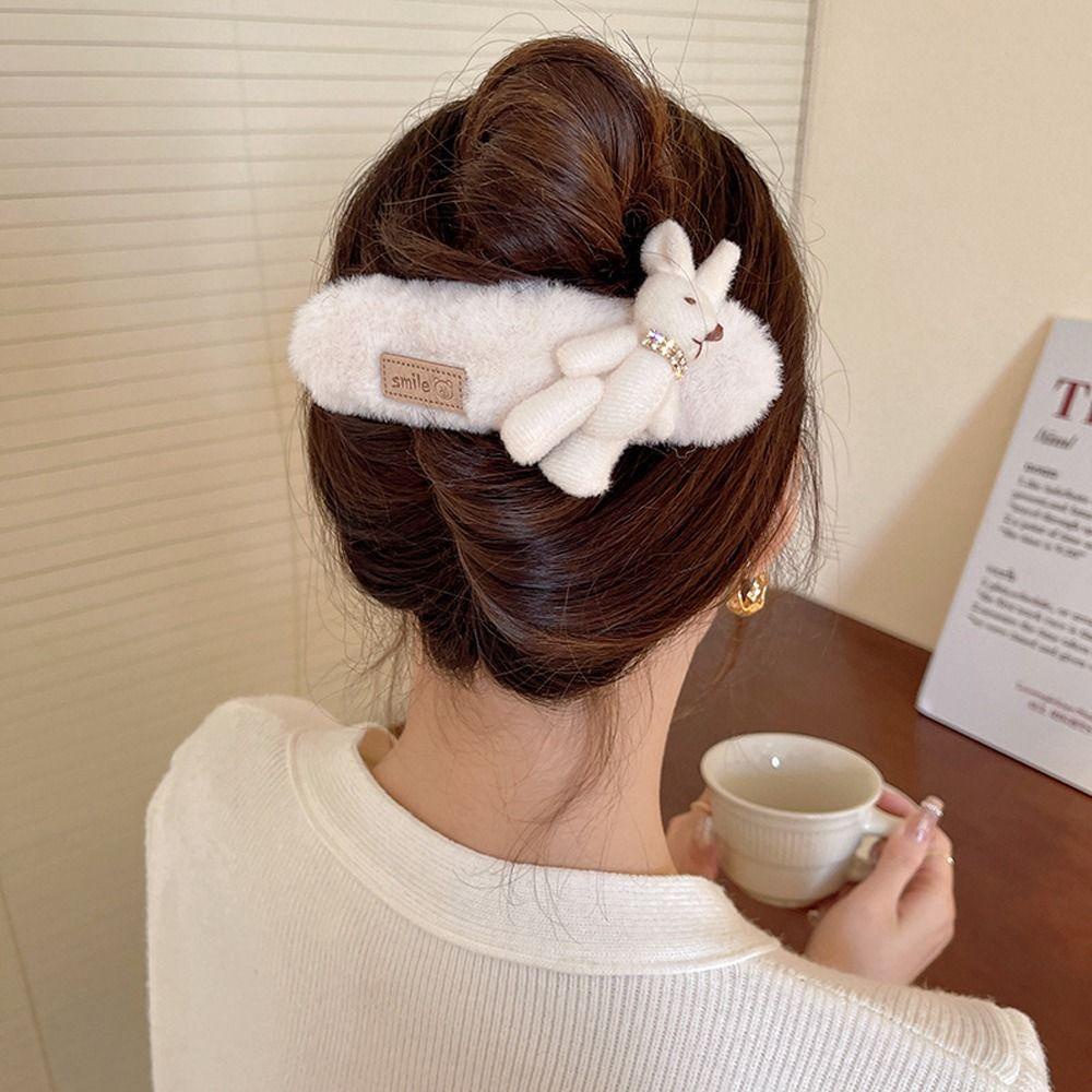 Kẹp Tóc Hình Thỏ Bằng Acrylic Dễ Thương Cho Nữ